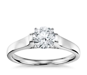 Μονόπετρο δαχτυλίδι λευκόχρυσο Κ18 | Ketsetzoglou Diamond |